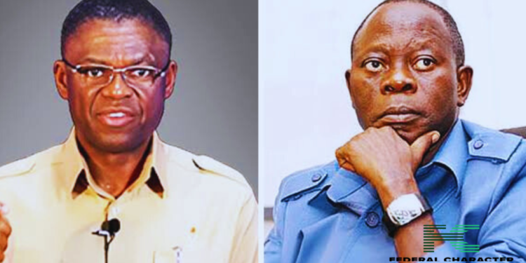 Betrayal and Backpedaling: Shaibu’s Opportunistic Move towards Oshiomole for Governorship