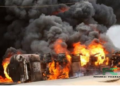 Fire Engulfs Diesel-Laden Tanker in Lagos State