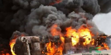 Fire Engulfs Diesel-Laden Tanker in Lagos State