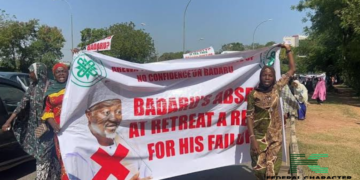 Protesters Overwhelm National Assembly, Days After Kaduna Airstrike