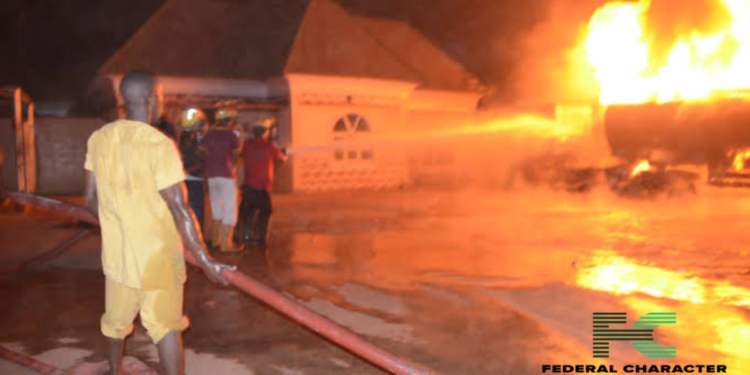 Crises Averted After Petrol Tanker Catches Fire at Ilorin Filling Station