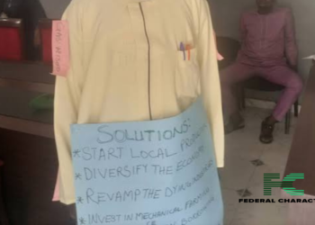 Akwa Ibom Native Embarks On Lone Protest Over Hardship in Nigeria