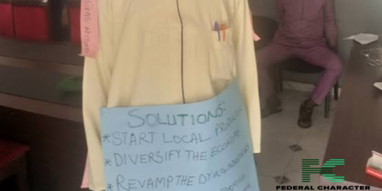 Akwa Ibom Native Embarks On Lone Protest Over Hardship in Nigeria