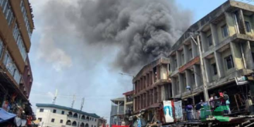 Lagos Island Inferno: Devastating Fire Engulfs Multiple Buildings, Causing Extensive Property Damage