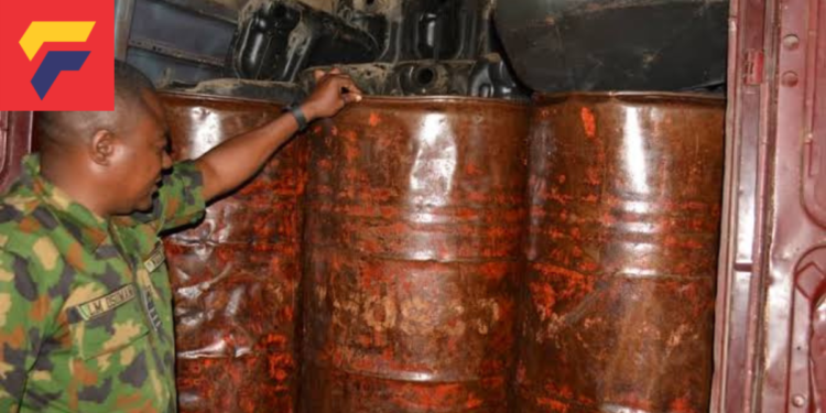 Illegal Diesel Bunker uncovered by Navy