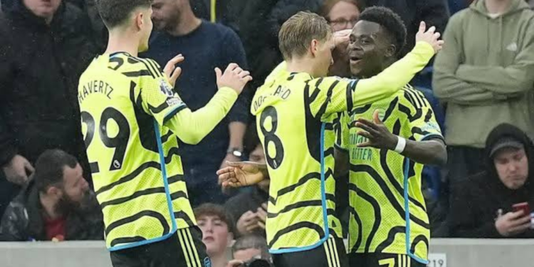 Havertz Shines as Arsenal Cruise to Victory Over Brighton, Reclaiming Premier League Summit