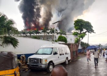 Just in: Christ Embassy Headquarters in Lagos is on Fire