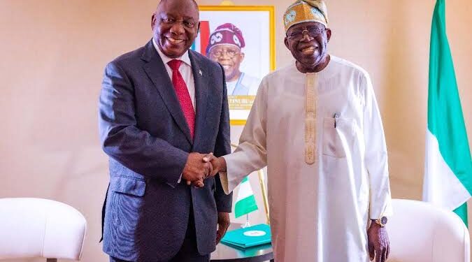 Tinubu Congratulates Ramaphosa on Re-election, hopes for continued diplomatic relations