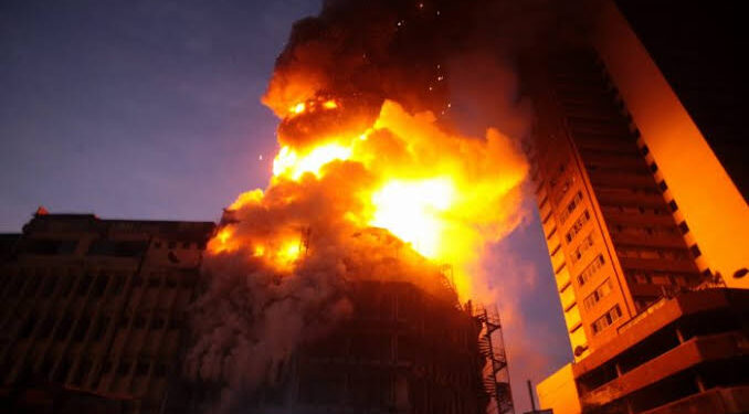 Swift Response Contains Fire at Seven-Storey Building on Lagos Island