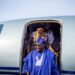 Tinubu Returns Home To Nigeria After Trip to China, UK