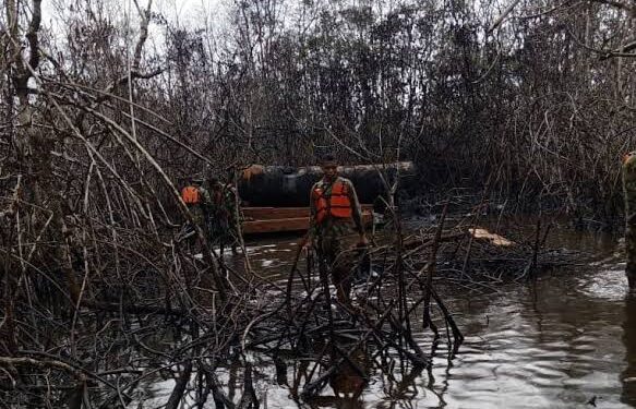 Troops Dismantle 115 Illegal Refineries and Arrest 22 in Rivers and Bayelsa