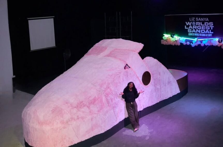 10ft Wide, 26ft Long: Liz Sanya Breaks Records with Mega Sandal