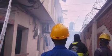 Fire Guts Sections of Ago Medical Centre in Lagos