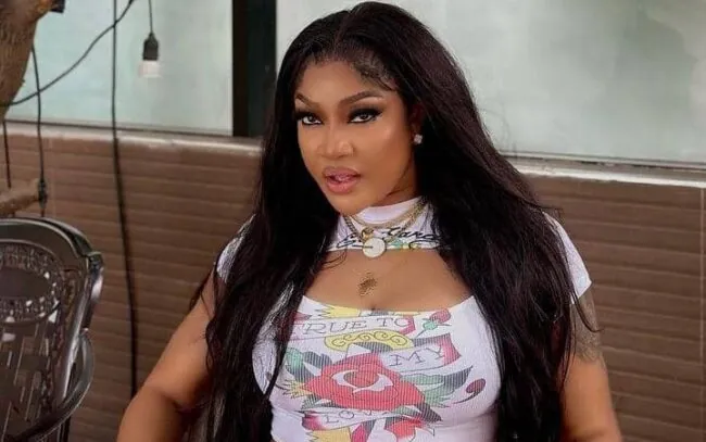 Angela Okorie Apologises to Mercy Johnson-Okojie, Senator Ned Nwoko After Period of Reflection