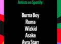 Spotify Top 5 Afrobeats Stars of 2025: Some Surprising Names Appear