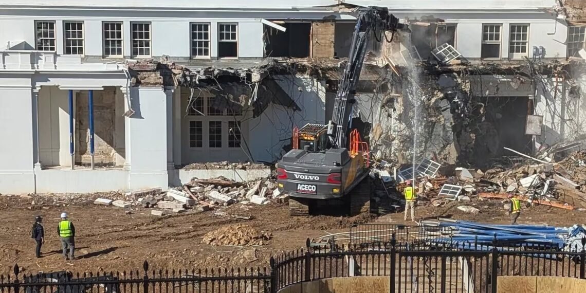 “Music to My Ears”: Trump Cheers Demolition as White House East Wing Comes Down