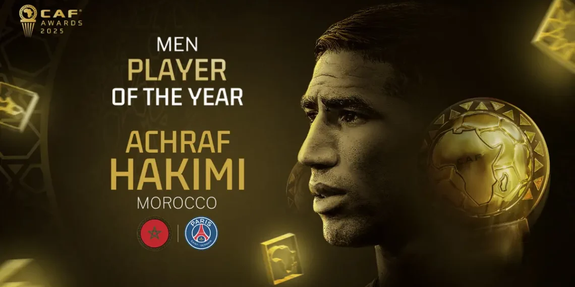 Hakimi Creates History as Defender Wins CAF Men’s Player of the Year