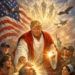 Fake AI Image of Trump as Messiah Delivering Baby Statue of Liberty Goes Viral