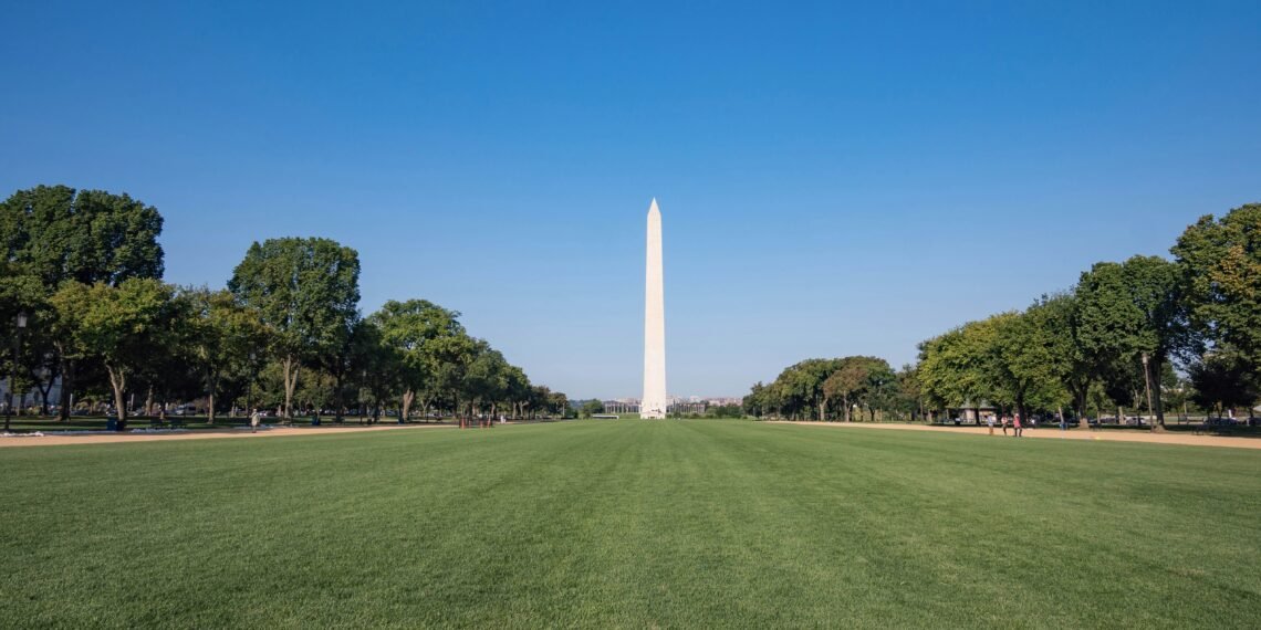 Authorities Investigate '8647' Stains Vandalized on National Mall Grass in Washington, DC