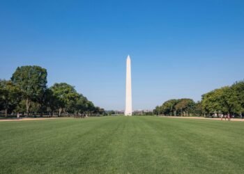Authorities Investigate '8647' Stains Vandalized on National Mall Grass in Washington, DC