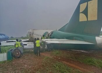 ​Panic at Benin Airport as Enugu Air Aircraft Crash-Lands
