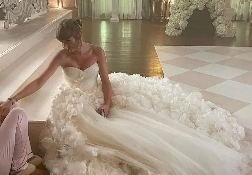 Taylor Swift Wears Custom Dior Wedding Dress for NYC Wedding to Travis Kelce