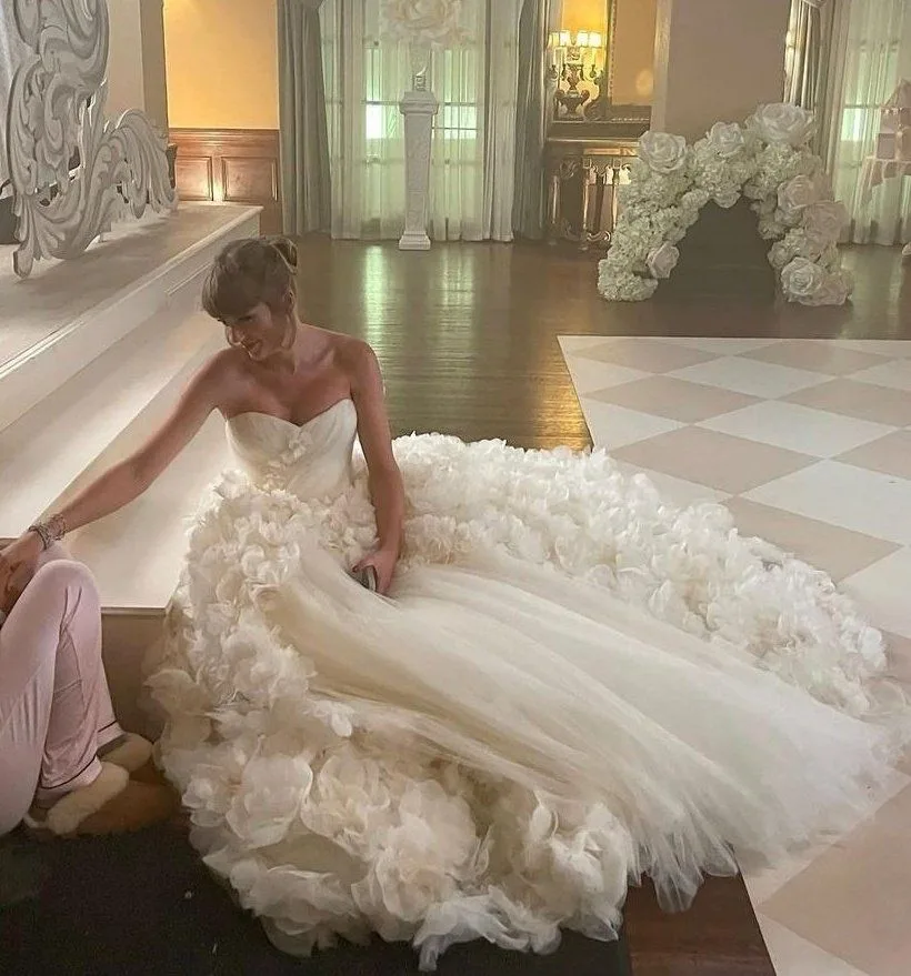 Taylor Swift Wears Custom Dior Wedding Dress for NYC Wedding to Travis Kelce