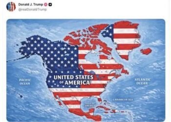 Trump Posts Map Showing American Flag Across Most Of North America